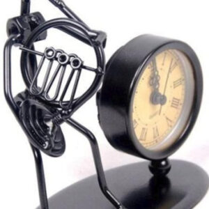 GEWA 980714 OROLOGIO CON STATUETTA CHE SUONA IL CORNO FRANCESE GADGET MUSICALE