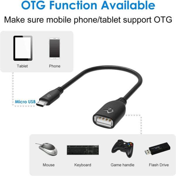 RANKIE ADATTATORE OTG CAVO MICRO USB MASCHIO A USB 2.0 FEMMINA