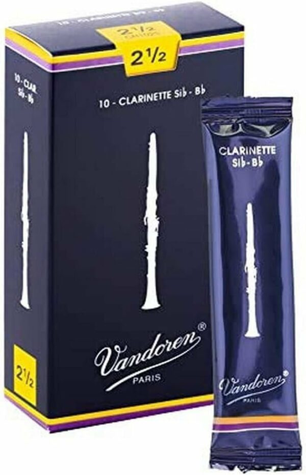VANDOREN TRADITIONAL CR-1025 MISURA 2 1/2 ANCE PER CLARINETTO IN SIB SCATOLA DA 10PZ