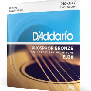 D’ADDARIO EJ38 MUTA CORDE PER CHITARRA ACUSTICA 12 CORDE 10-47