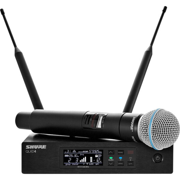 SHURE QLXD24E BETA 58 RADIOMICROFONO PALMARE WIRELESS CON CAPSULA BETA58A
