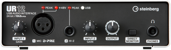 STEINBERG UR12 SCHEDA INTERFACCIA AUDIO USB 2.0  PREAMPLIFICATORE D-PRE CLASSE A 24BIT / 192kHz UR-1