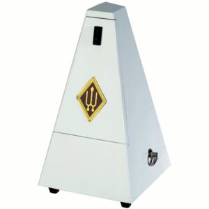 WITTNER 807 METRONOMO MECCANICO PIRAMIDALE CON CASSA IN LEGNO COLORE BIANCO