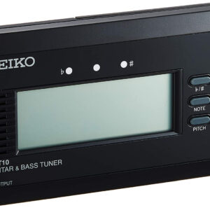 SEIKO SAT10BE TUNER ACCORDATORE PER CHITARRA E BASSO BLACK SAT-10-BE