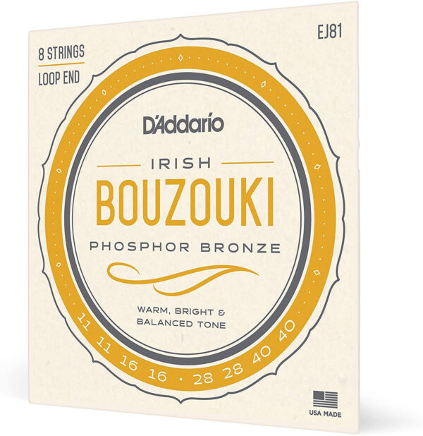 D'ADDARIO EJ81 MUTA CORDE PER IRISH BOUZOUKI IRLANDESE PHOSPHOR BRONZE EJ-81