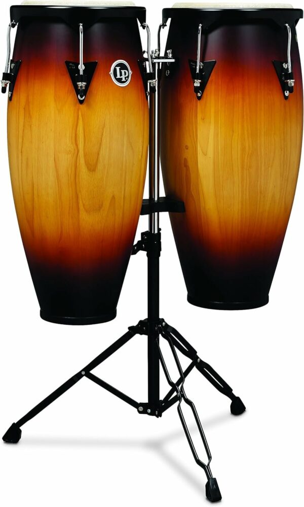 LP LATIN PERCUSSION CONGAS LP647NY-VSB 11"+12" CONGA SET CON SUPPORTO VINTAGE SUNBURST