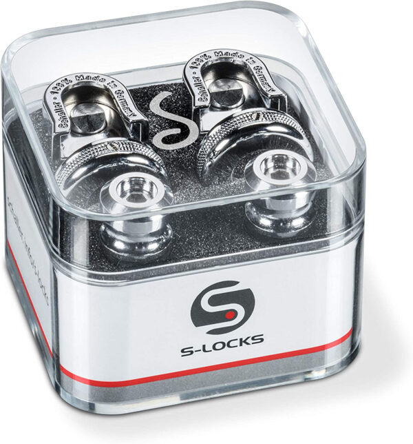 SCHALLER S-LOCKS CHROME NICKEL BLOCCA TRACOLLA PER CHITARRA E BASSO