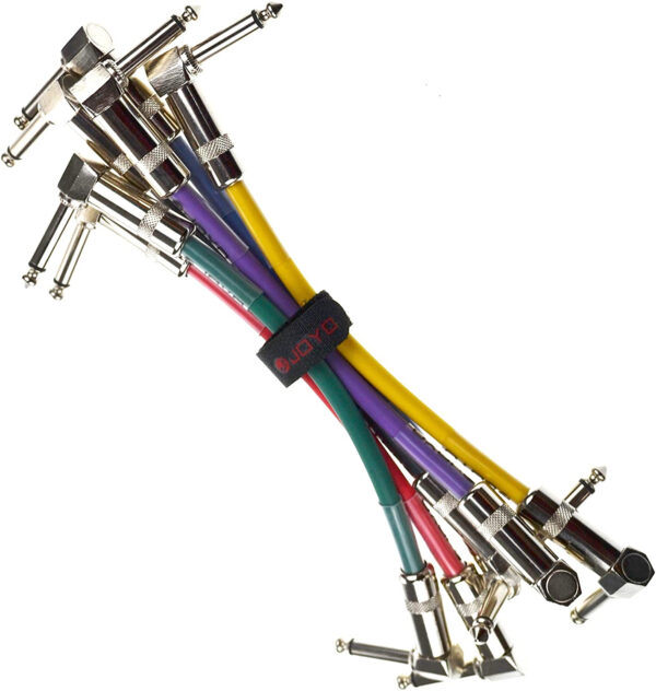 JOYO CM-11 CAVO PATCH JACK/JACK 90° CAVI 6 PZ PER PEDALINI 0,10 MT CM11