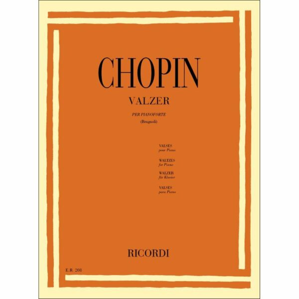 CHOPIN 19 VALZER PER PIANOFORTE LIBRO METODO EDIZIONI RICORDI