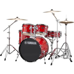 YAMAHA RYDEEN RDP2F5 SET BATTERIA ACUSTICA CASSA 22″ COLORE HOT RED COMPLETA DI PIATTI PAISTE RDP-2F