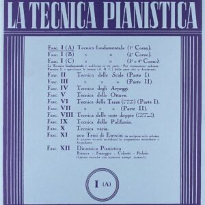 ALESSANDRO LONGO LA TECNICA PIANISTICA I ( A ) VOLUME 1 ( A ) METODO LIBRO EDIZIONI CURCI