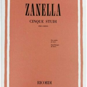 ZANELLA 5 STUDI PER CORNO LIBRO METODO EDIZIONI RICORDI