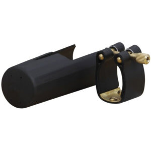 GEWA F. LEBAYLE 735042 FASCETTA LEGATURA IN PELLE CON PLACHETTA IN METALLO PER SAX SASSOFONO ALTO CO