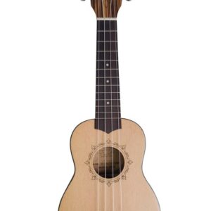 Flight DUS320 Soprano Ukulele –  Zebrawood B&S – con Borsa