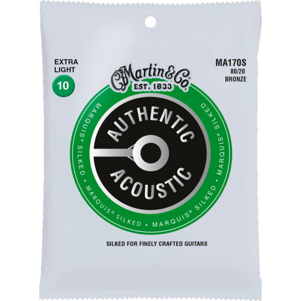 Martin MA170S Acoustic Guitar Strings Set Silked 80/20 Bronze 10-47