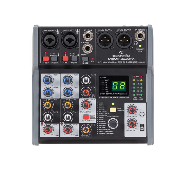 SOUNDSATION MIOMIX 202UFX MIXER CON EFFETTO & USB I/