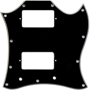 All Parts PG-9803-033 Battipenna tipo SG® “full face” – 2-humbucking (11 fori) – Nero 3 strati (B/W/B)