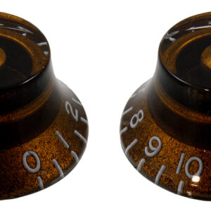 All Parts PK-0140-036 Coppia manopole Bell Chocolate – Numerazione Vintage – Per potenziometri split shaft USA