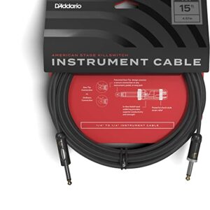 D’Addario PW-AMSK-15 Instrument cable with Kill switch – 4,5 m