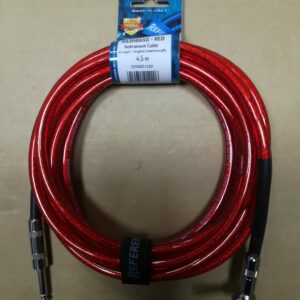 Reference RIC01BASS RED – Instrument Cable Jack Jack (Angled) – 4,5 m