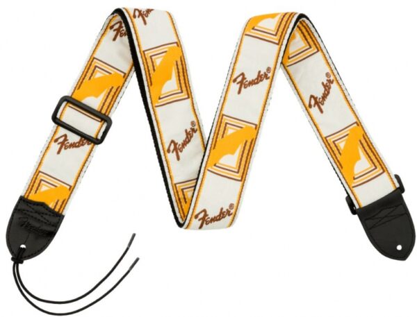 Fender Monogrammed White/Brown/Yellow Tracolla