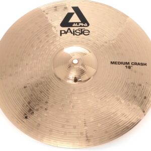 PAISTE  ALBRCMC18 ALPHA BRILLANT MEDIUM CRASH PIATTO PER BATTERIA 18″ ALB-RCM-C18