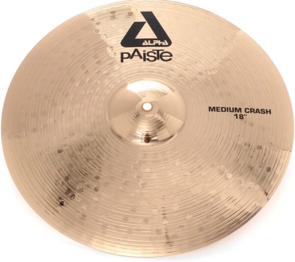 PAISTE  ALBRCMC18 ALPHA BRILLANT MEDIUM CRASH PIATTO PER BATTERIA 18" ALB-RCM-C18