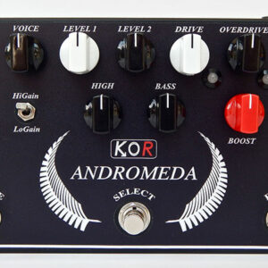KOR PEDALS ANDROMEDA PLUS DRIVE OVERDRIVE BOOST PEDALE PEDALINO PER CHITARRA