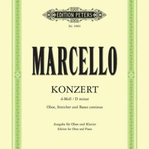 MARCELLO KONZERT D-MOLL D MINOR OBOE BASSO CONTINUO LIBRO METODO EDIZIONI PETERS
