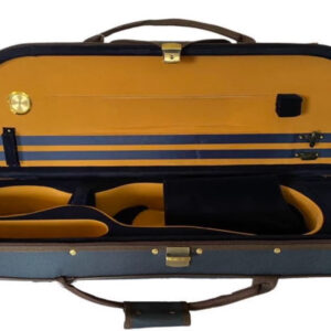 FAREAST C4/4-6-9.2- BLU ASTUCCIO PER VIOLINO RETTANGOLARE CON TASCA E IGROMETRO
