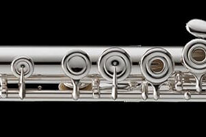AZUMI AZ-S3 RBE FLAUTO TRAVERSO CORPO IN ARGENTO BRITANNIA 9.58 FORI APERI MI SNODATO AZUMI AZS3RBE