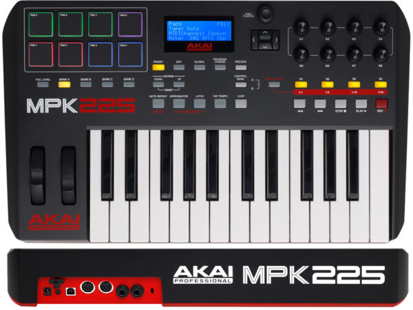 AKAI MPK-225 MASTER KEYBOARD CONTROLLER TASTIERA MIDI 25 TASTI MPK225