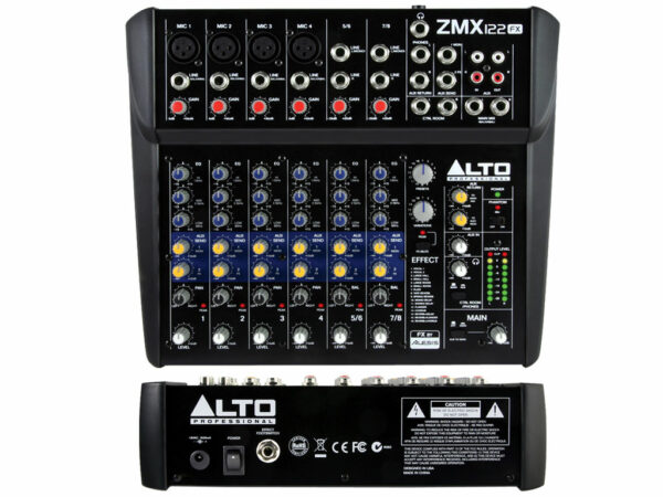 ALTO PROFESSIONAL ZEPHYR ZMX122FX MIXER 8 CANALI CON EFFETTI ZMX-122-FX