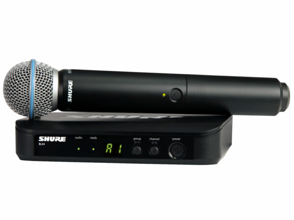 SHURE BLX24E  BETA58 M17 SISTEMA COMPLETO RADIOMICROFONO GELATO SISTEMA PALMARE WIRELESS SUPERCARDIO