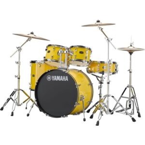 YAMAHA RYDEEN RDP2F5 SET BATTERIA ACUSTICA COLORE MELLOW YELLOW CASSA 22″ COMPLETA DI PIATTI PAISTE