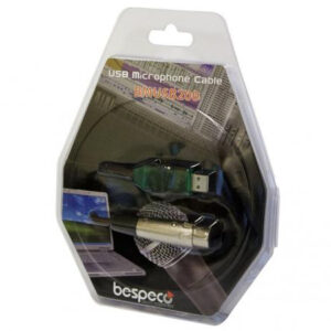 BESPECO BMUSB-200 CAVO INTERFACCIA USB-XLR CAVO PER MICROFONO CON SCHEDA AUDIO USB INTEGRATA