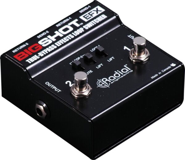 RADIAL BIG SHOT EFX  PEDALE SWITCHER PER CHITARRA E BASSO  2 LOOP SEPARATI