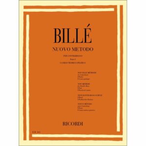 BILLE’ NUOVO METODO PER CONTRABBASSO PARTE I METODO LIBRO EDIZIONI RICORDI