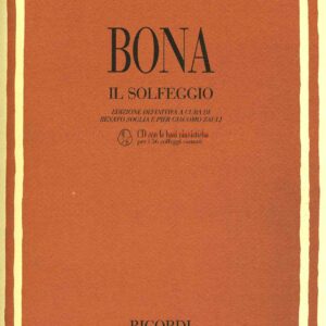BONA IL SOLFEGGIO EDIZIONE RICORDI A CURA DI RENATO SOGLIA E PIER GIACOMO ZAULI CON CD