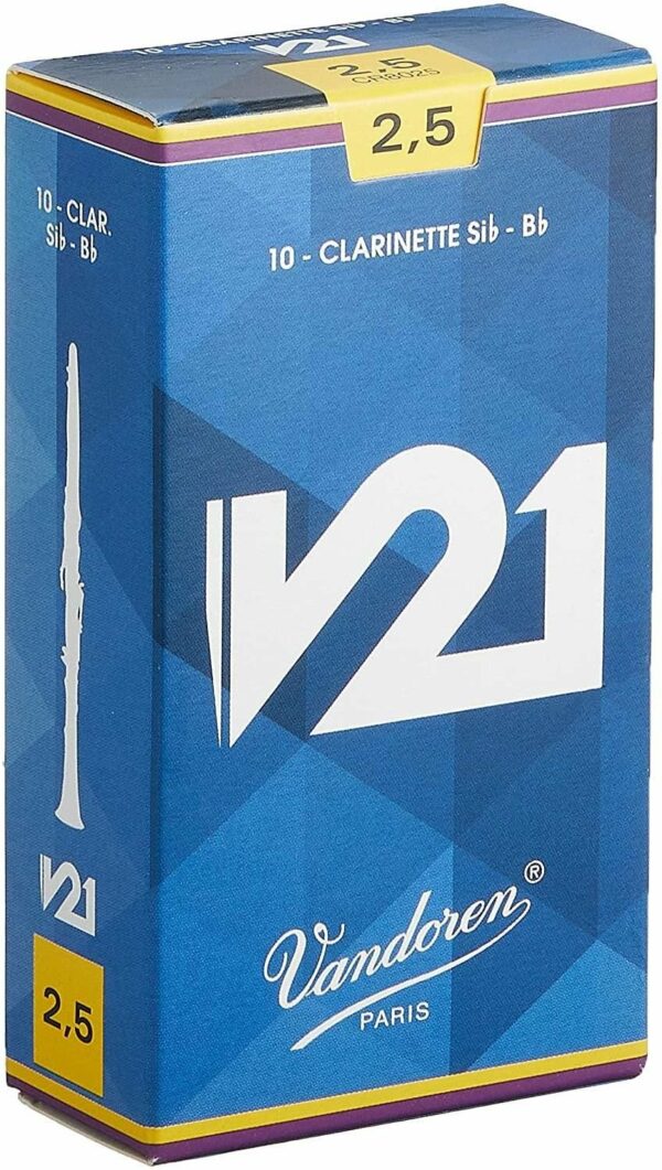 VANDOREN V21 CR-8025 MISURA 2 1/2 ANCE PER CLARINETTO SIB SCATOLA DA 10PZ