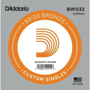 D’ADDARIO BW032  80/20 BRONZE WOUND CORDA PER CHITARRA ACUSTICA