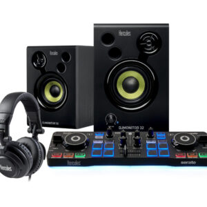 HERCULES DJ STARTER KIT KIT PER DJ CON CONTROLLER, MONITOR E CUFFIE