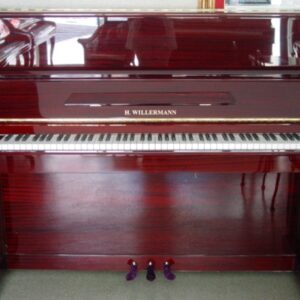 WILLERMANN 123 PIANO PIANOFORTE ACUSTICO VERTICALE MARTELLIERA TEDESCA MOGANO LUCIDO