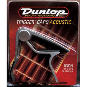 DUNLOP 83CN TRIGGER ACOUSTIC CURVED NICKEL CAPOTASTO CURVO PER CHITARRA ACUSTICA ED ELETTRICA