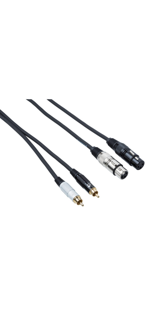 BESPECO EAY2F2R150 CAVO 2 CANNON XLR FEMMINA/ 2 RCA LUNGHEZZA 1,5 MT EAY2F2R-150