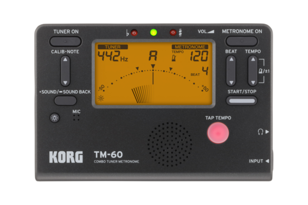 KORG TM60BK ACCORDATORE METRONOMO DIGITALE TM-60-BK COLORE NERO