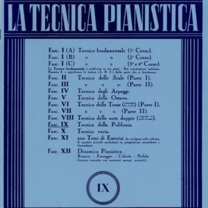 ALESSANDRO LONGO LA TECNICA PIANISTICA IX VOLUME 9 METODO LIBRO EDIZIONI CURCI