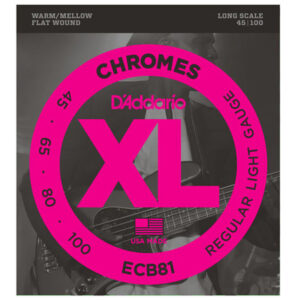 D’ADDARIO ECB81 MUTA PER BASSO 4 CORDE ECB-81 FLAT WOUND