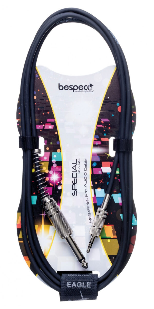 BESPECO EIG300MS CAVO JACK 6,3 MM/ MINI JACK 3,5 STEREO LUNGHEZZA 3 MT EIG-300-M