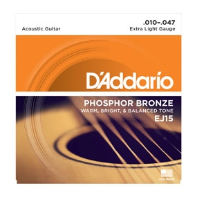 D’ADDARIO EJ15 ACOUSTIC GUITAR STRINGS SET 10-47